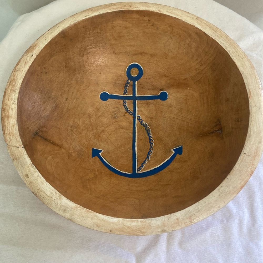 Weston vintage wood anchor bowl